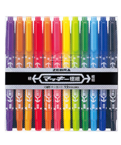 Alternative view of Zebra 斑馬牌 Ex-Mckee 小嘜奇兩頭油性筆8色套裝/ 12色套裝 (EX-MCK-8C/ 12C)